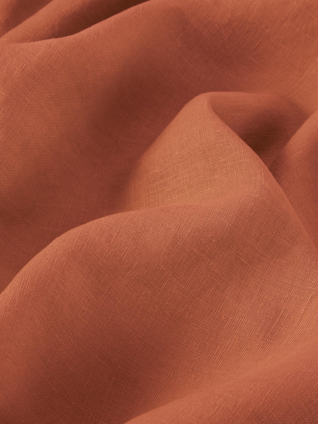 Burnt Orange Linen Blend Flat Sheet