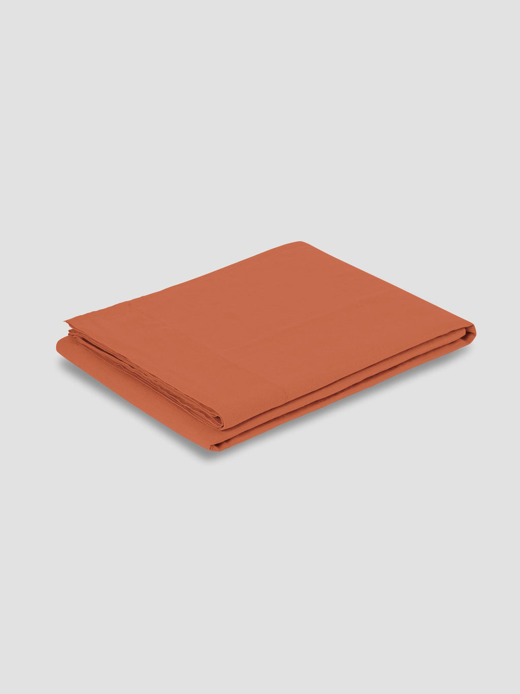 Burnt Orange Linen Blend Flat Sheet
