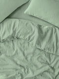 Sage Green 100% Linen Duvet Cover
