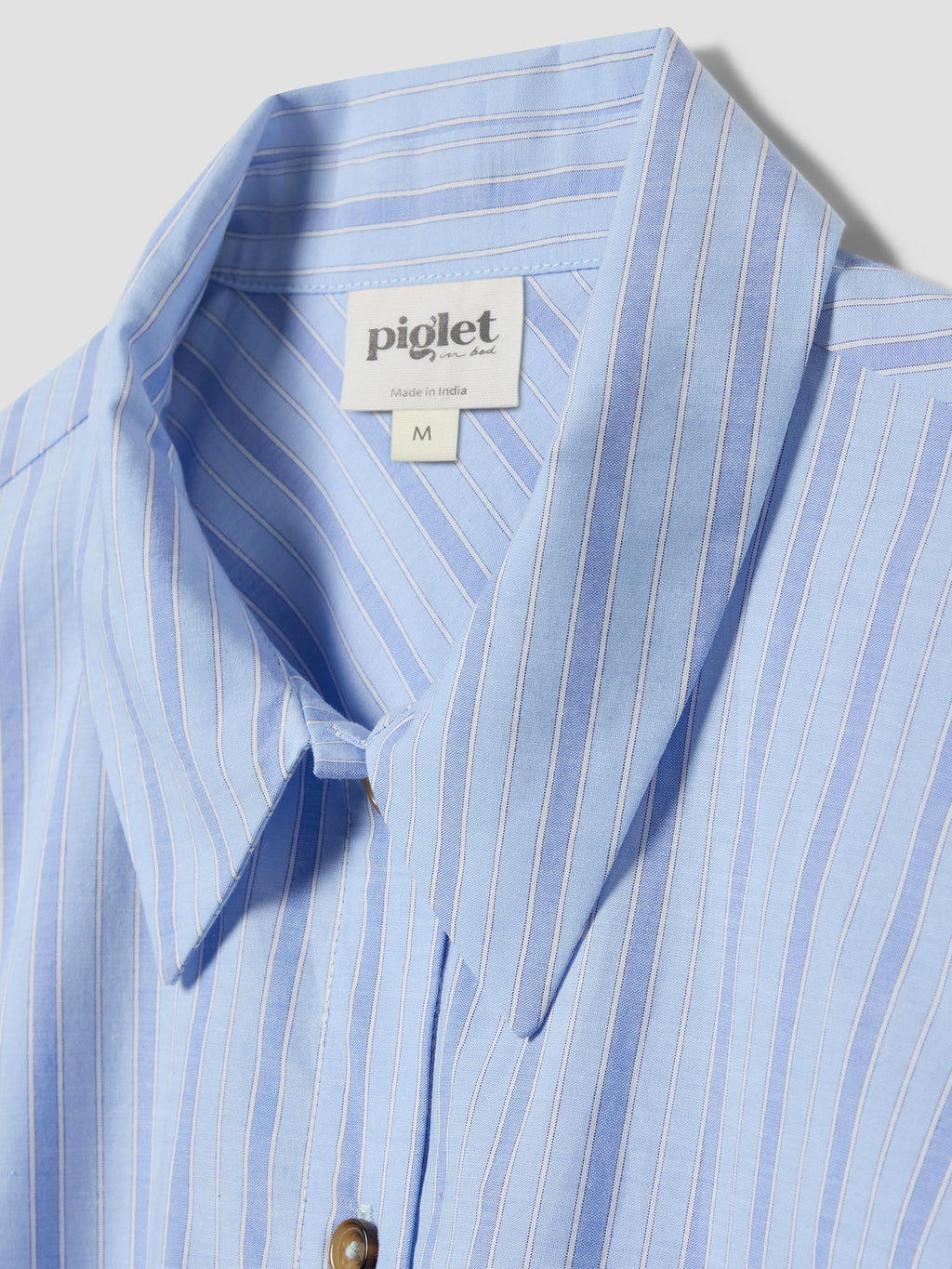 Pale Blue Favourite Shirt Stripe Cotton Nightshirt