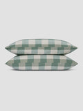 Elm Green Emsworth Plaid Linen Blend Pillowcase (Pair)