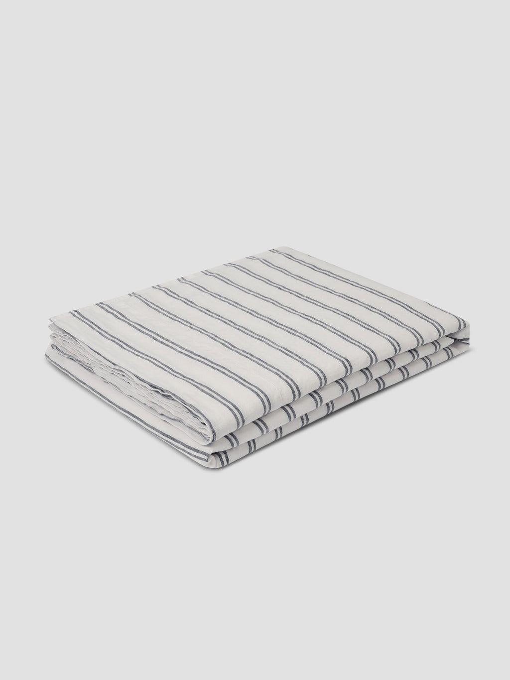 Ivory Kemptown Stripe 100% Linen Flat Sheet