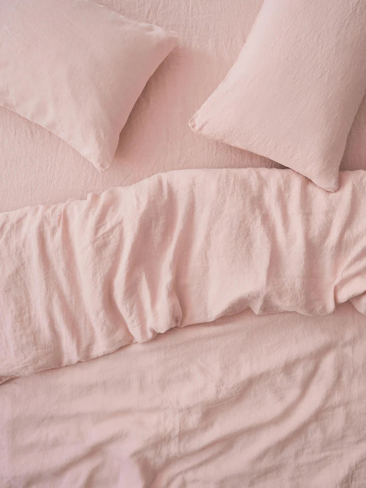 Rose 100% Linen Duvet Cover
