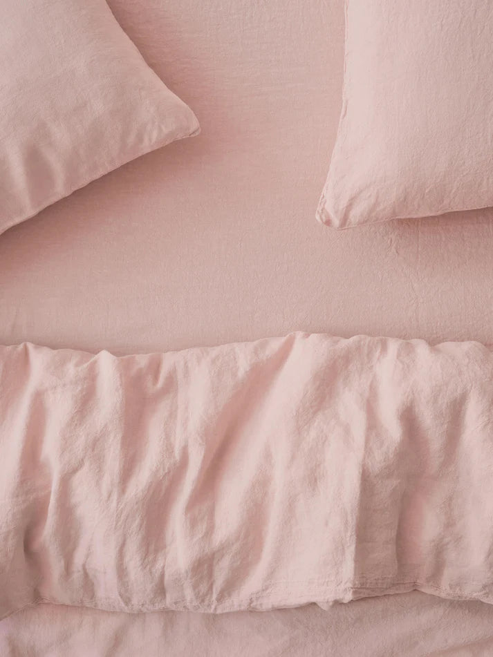 Rose 100% Linen Fitted Sheet