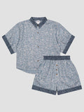 River Wandle Middlemore Linen Women’s Pajama Shorts Set