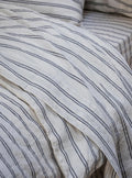 Ivory Kemptown Stripe Linen Blend Flat Sheet
